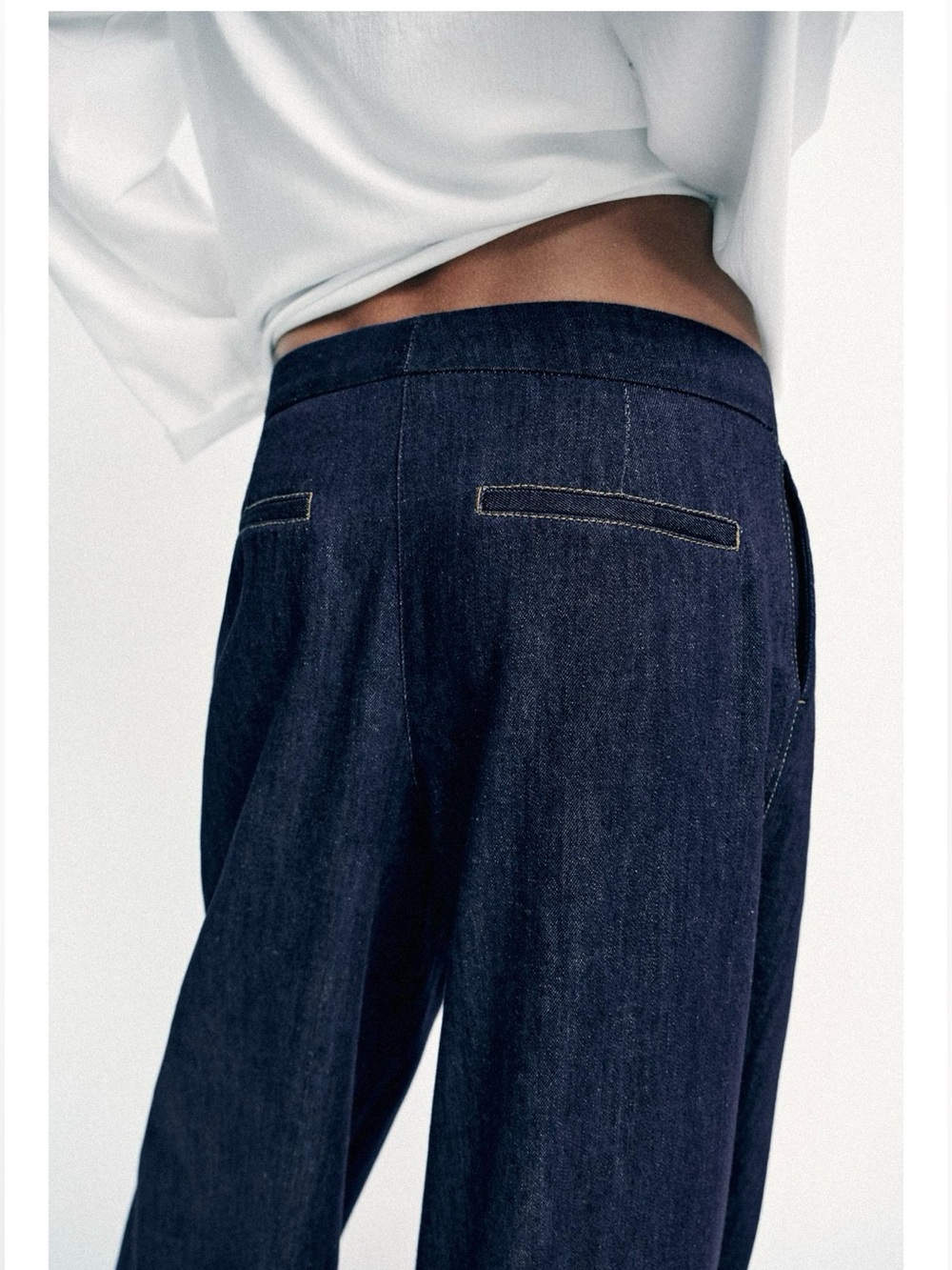 Wide Leg Dark Blue Womens Jeans size 40/08. POP - Picture 5 of 13